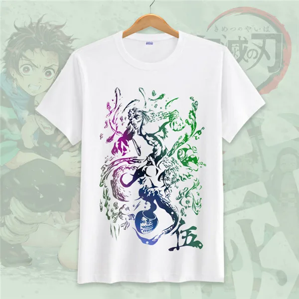 Demon Slayer: костюм Kimetsu no Yaiba Kamado Tanjirou Kamado Nezuko Agatsuma Zenitsu, унисекс, футболка, топы, костюм для косплея - Цвет: Style 15