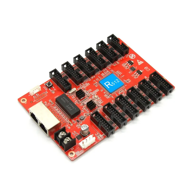 HD-R512 синхронный полноцветный светодиодный приемник с 12* hub75 портом для показа ТВ стены видео, текст, анимация, изображение