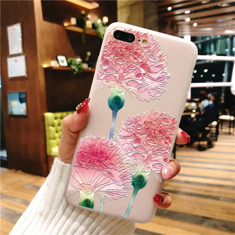 3D рельефный чехол для samsung Galaxy A10 A20 A20E A30 A40 A50 A60 A70 M10 M20 M30 M40 S7 S8 S9 S10 плюс S10E Мягкий ТПУ чехол с изображением цветка