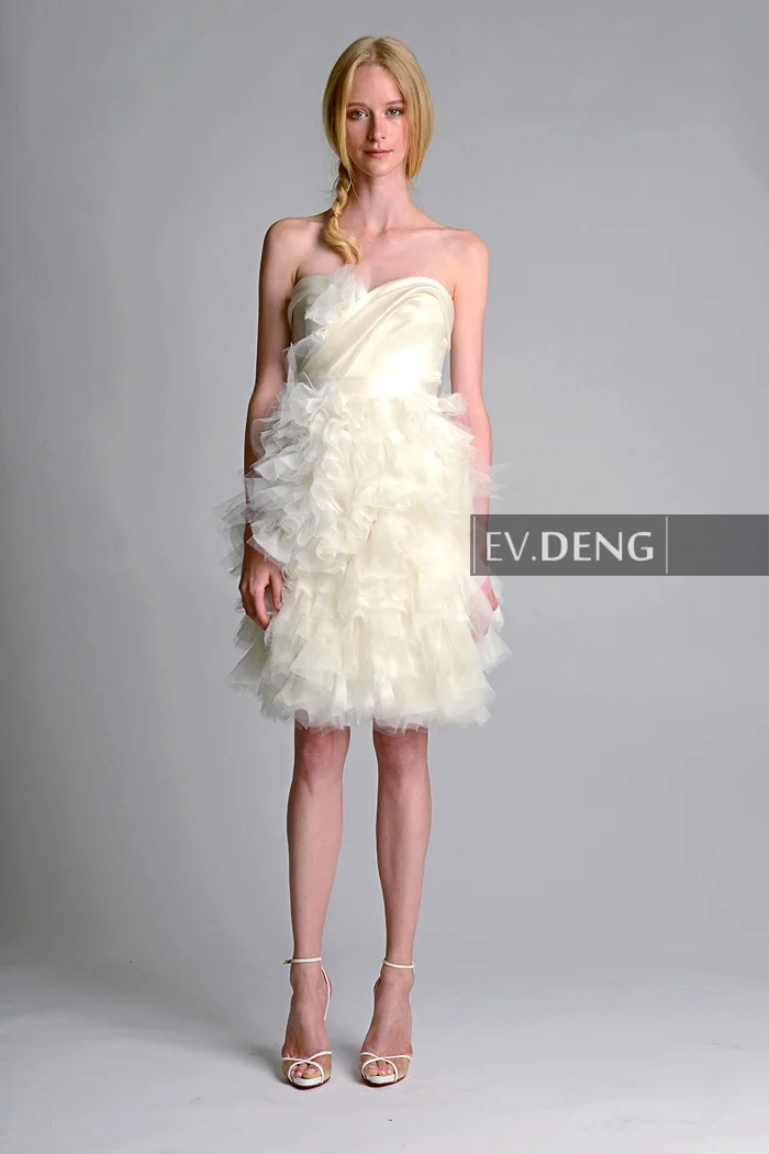 Vestido de noiva Casamento органза длиной до колена милые короткие вечерние платья для выпускного вечера горячие сексуальные платья невесты