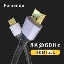 Ультра HD двойной HDMI 8K Кабель HDMI 2,1 штекер в шнур со штырем для проектора Ps4 Apple tv 0,5 M 1 M 1,5 M 2M 3M 5M HDMI кабель 4K 60Hz UHD