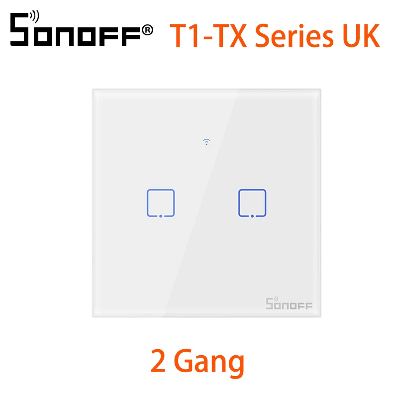 T1UK 1C Интеллектуальный выключатель света SONOFF T1EU UK TX Интеллектуальный переключатель Wi-Fi Сенсорный экран пульт дистанционного управления Вкл/Выкл 1/2/3 433 МГц RF/Голосовое управление/приложение/сенсорный экран Управление 86 Тип умный дом - Комплект: T1UK 1C