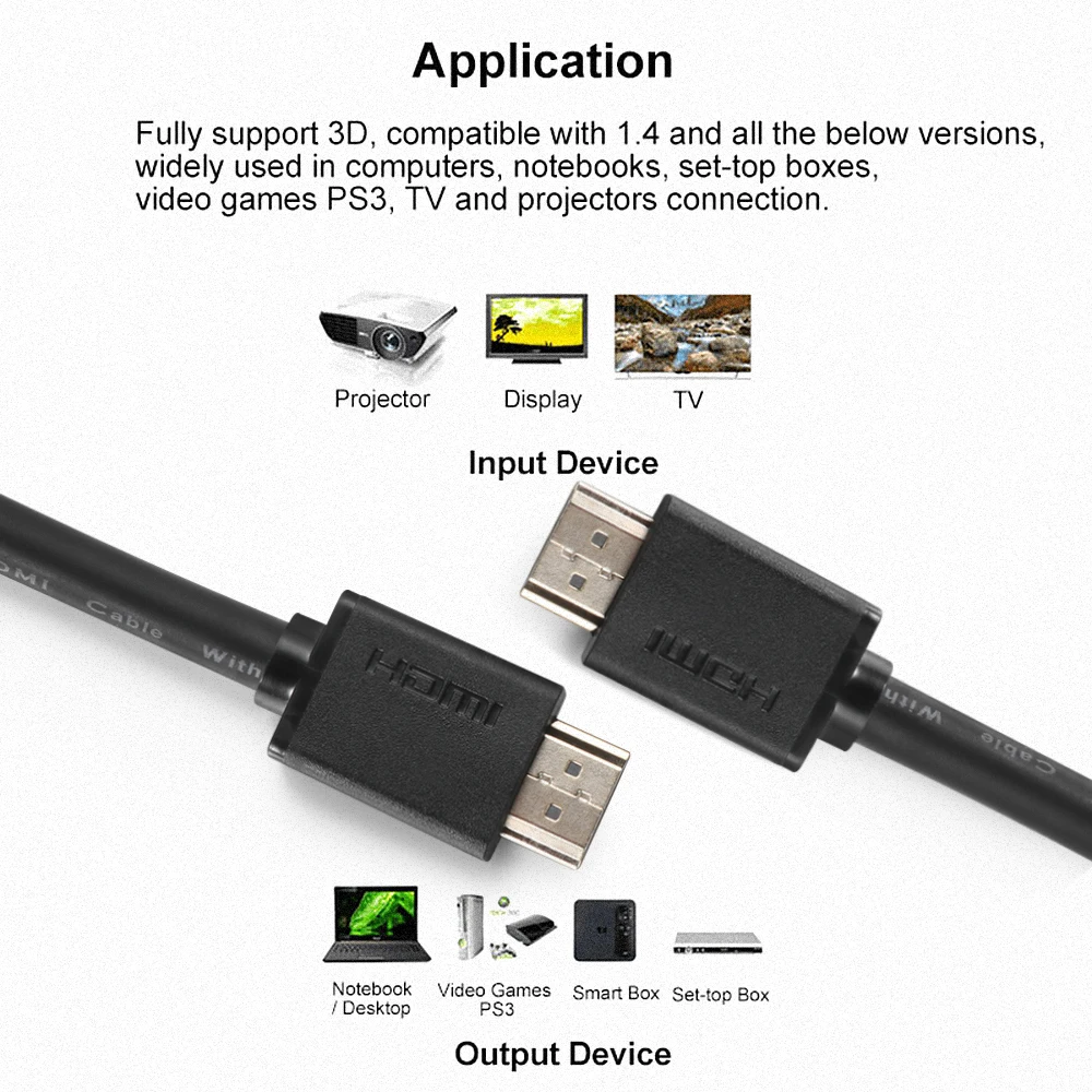 1080P Аудио-Видео Кабель HDMI в HDMI цифровой кабель 4K HDMI 2,0 кабель для BLURAY DVD PS3 HD tv xbox lcd HD tv PC монитор оптом