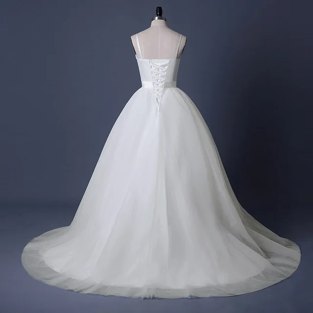 ivory lace up Booma пляжные свадебные платья на тонких бретелях Vestido Noiva Praia Белый Тюль с поясом Свадебное бохо-платье ТРАПЕЦИЕВИДНОЕ платье невесты - Цвет: ivory lace up