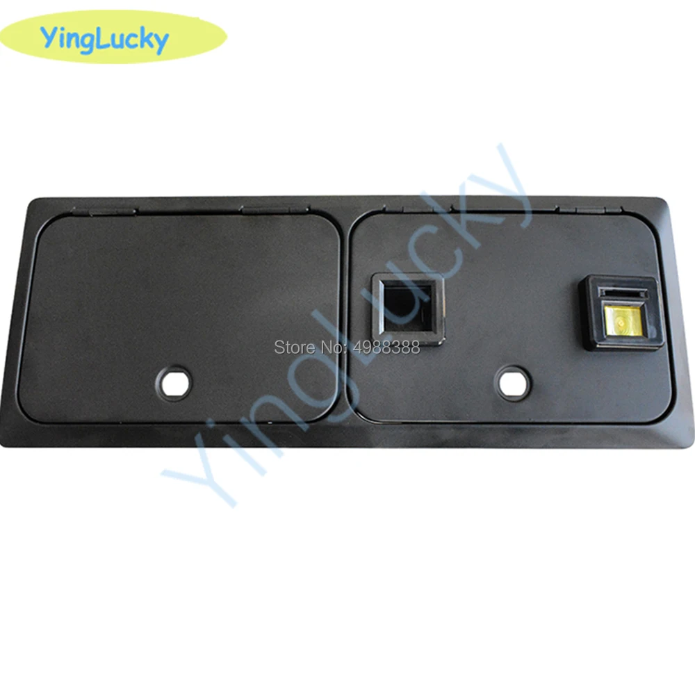 아케이드 캐비닛 액세서리용 코인 작동식 게임 기계 부품, 싱글 및 더블 코인 도어, 블랙 아이언 게이트 코인 수납기  도어-Freehip.co.kr