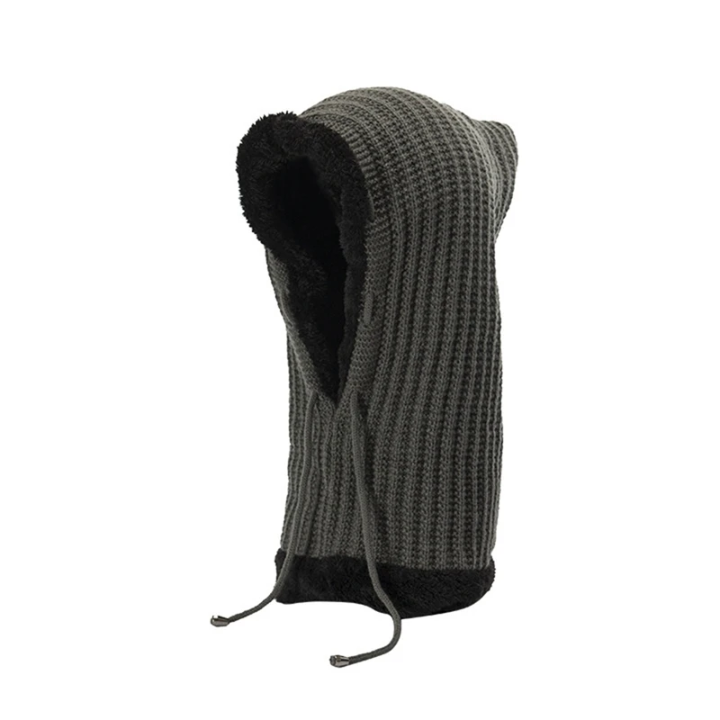 Женская вязаная шапочка-шарф, набор Skullies Beanies, Зимние головные уборы для мужчин и женщин, однотонная шапка, шапка