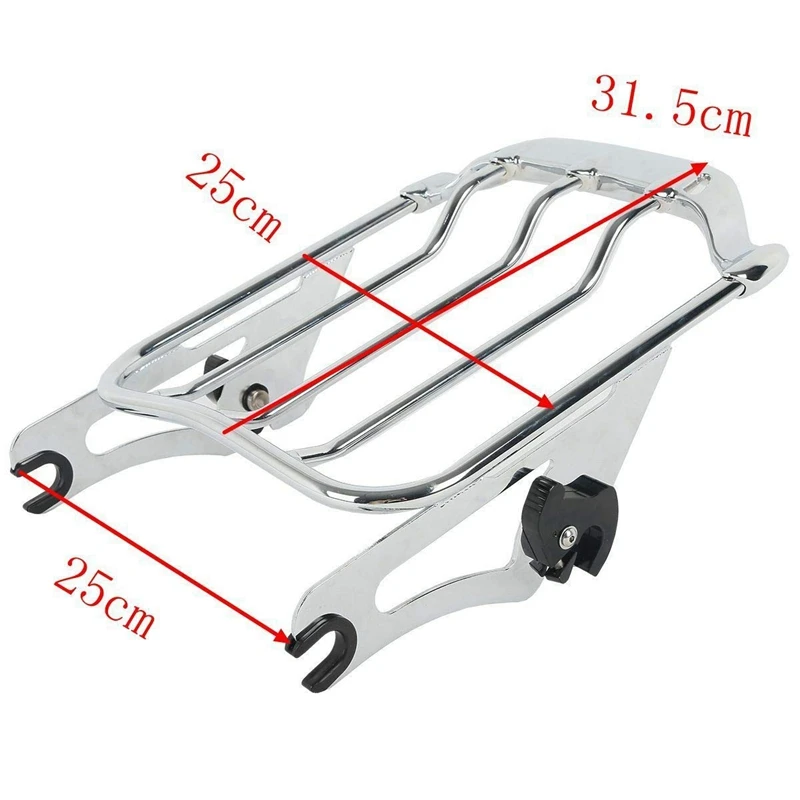 Luggage Rack Detachable Two Up Air Wing Rack for Harley Touring Models Street Road King Glide 2009- FLHR FLHX FLTR Ultra Cla