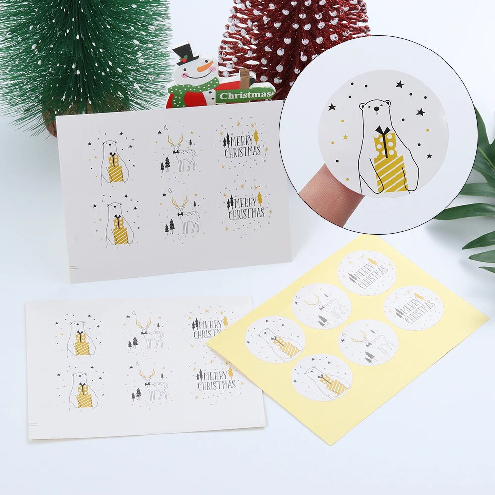 Sealing Craft Merry Christmas Package Label Gift Paper Sticker Seal Label