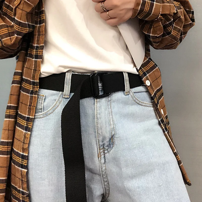 

Canvas Belts Men's and Women's Belts with Denim Trousers for Students' Military Training Strap New Leisure Outdoor Couples Belt