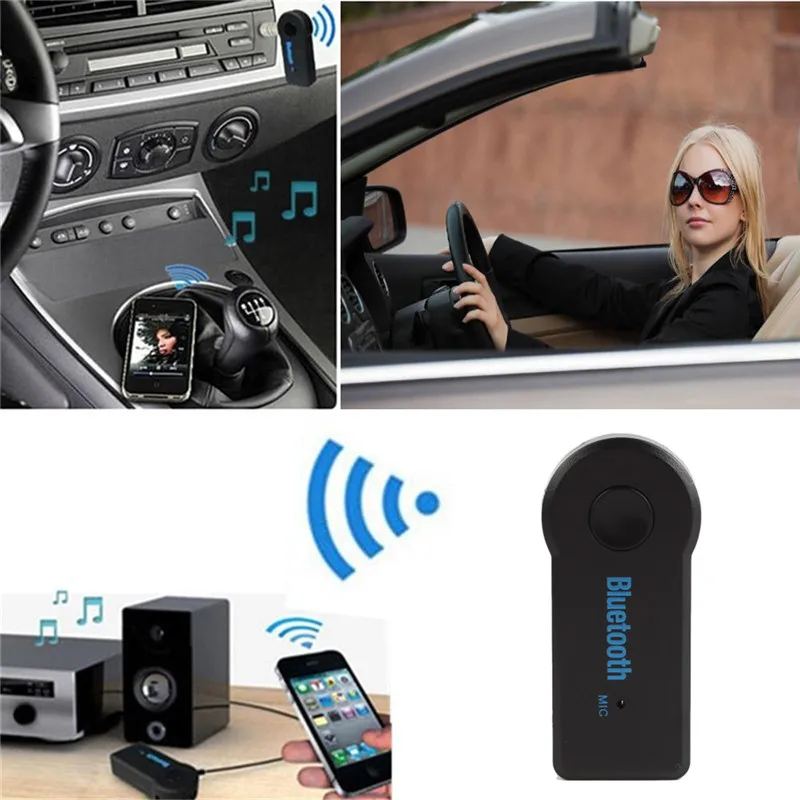 Беспроводной Bluetooth приемник динамик громкой связи AUX 3 5 мм аудио автомобильный