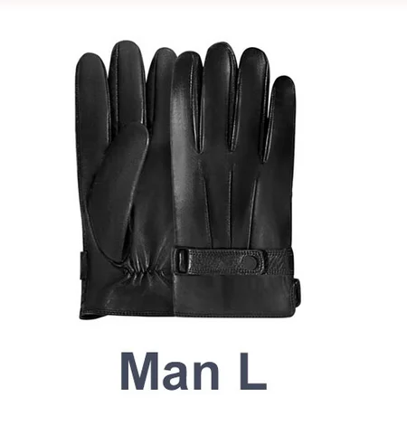 man L New Xiaomi Mijia Qimian Lambskin Touch Screen Gloves Spanish Raw Winter Autumn Thicken Warm unisex for driving,moto,fishing - Цвет: man L