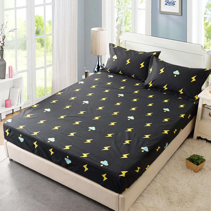 Waterproof Bed Sheet Fitted sheet With Elastic Band set Twin Queen King sze Bedlinen 150cmX200cm size Mattress Cover | Дом и сад