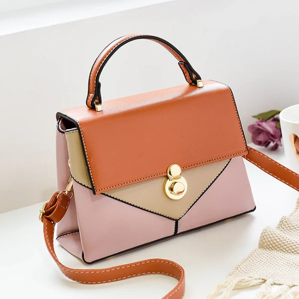 HJOHOEBAG, модная женская сумка, кожаные сумки, ПУ сумка на плечо, маленькие сумки через плечо с клапаном для женщин, сумки через плечо, bolsa YC258 - Цвет: Pink
