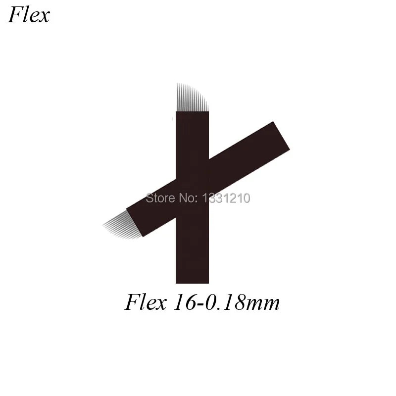 Laminas Tebori Flex Microblading 16 Flex 0,18 мм черная игла для микроблейдинга бровей игла для нанесения татуировки для 3D вышивки бровей