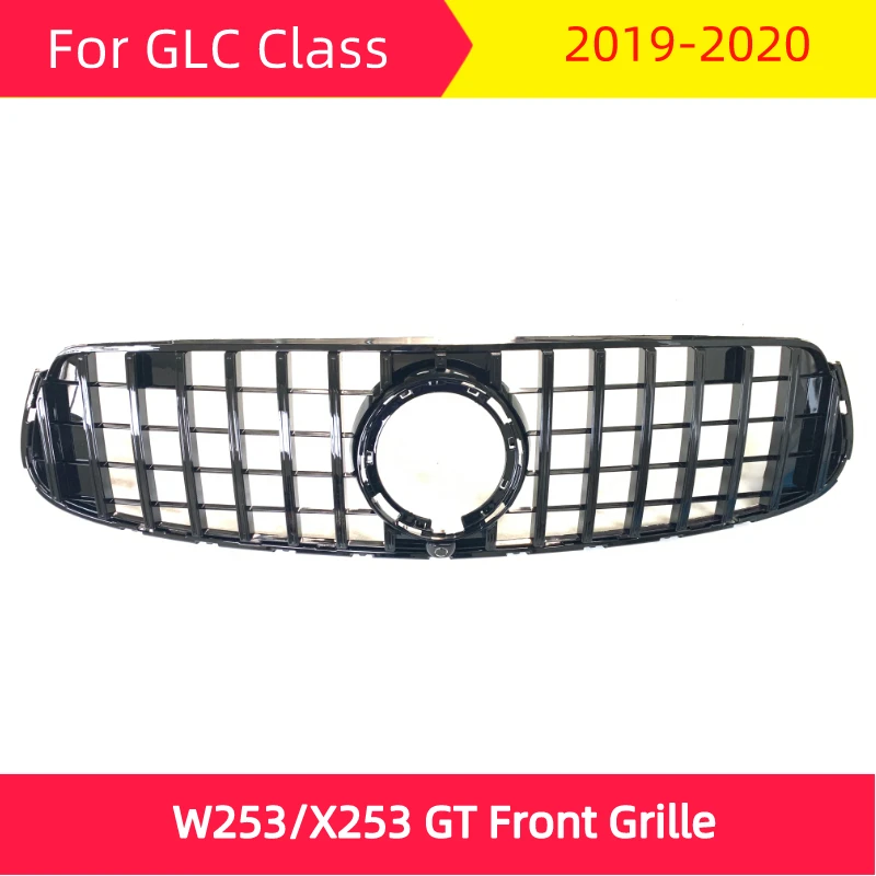 W253 X253 GT Передняя решетка для mercedes GLC класс- GLC200 GLC250 GLC300 GLC450 ABS передний бампер Стайлинг автомобильной решетки - Цвет: Black