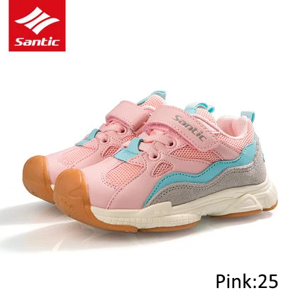 Pink-25 Santic дышащая детская велосипедная обувь Pro Team Racing детская велосипедная обувь противоскользящая Защитная велосипедная спортивная обувь для мальчиков и девочек - Цвет: Pink-25