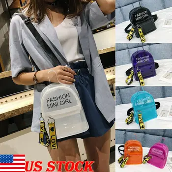 

2020 Fashion Women Handbag Mini Travel PVC Clear Handbag Small Rucksack Shoulder Bag Fashion
