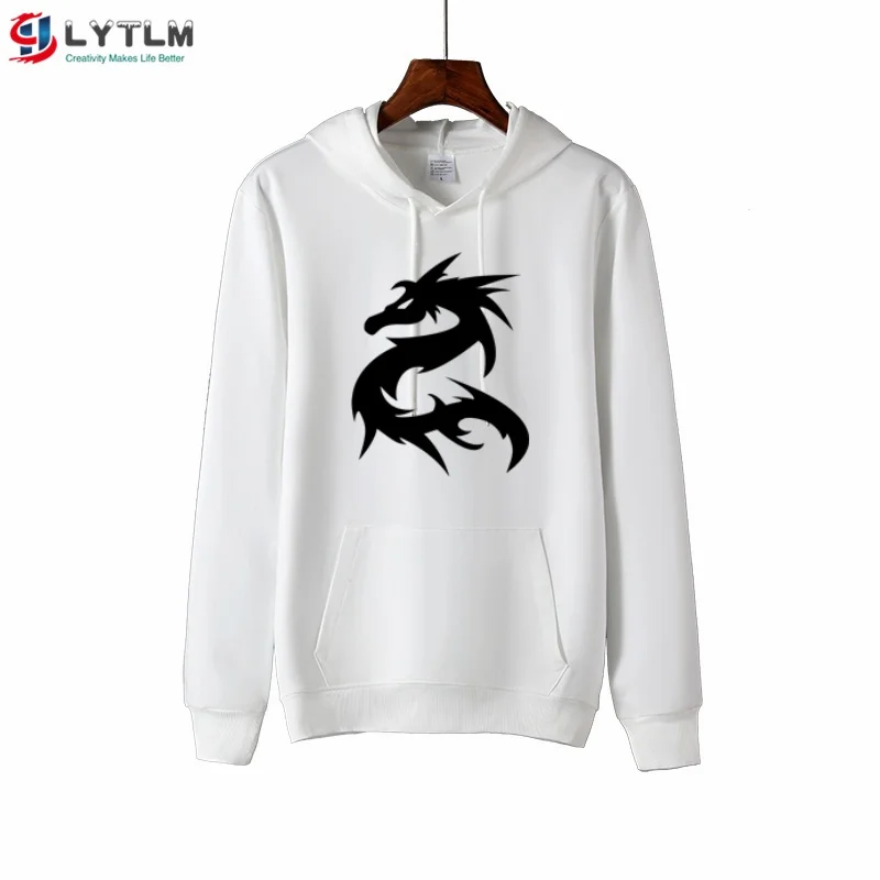 LYTLM/толстовки для мальчиков; Одежда для маленьких девочек; толстовка для мальчиков; roupa infantil Menina; толстовка с капюшоном с принтом животных; Череп Дракона - Цвет: MS6118 White