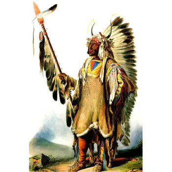 

Full rhinestone Diamond Embroidery 5D Diamond Painting Indian chief 5D Cross Stitch Kits Diamond Mosaic Needlework Decor