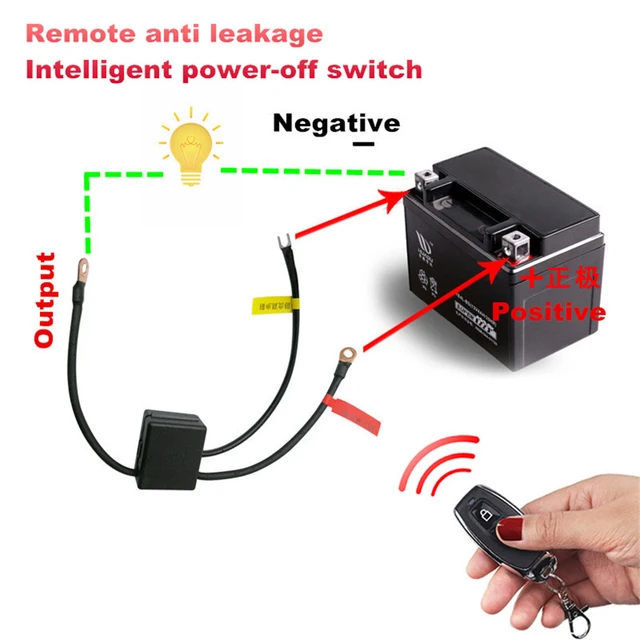 Motorrad Batterie Schalter Drahtlose Fernbedienung Batterie Trennen Cut Off  Isolator 12v Universal - AliExpress