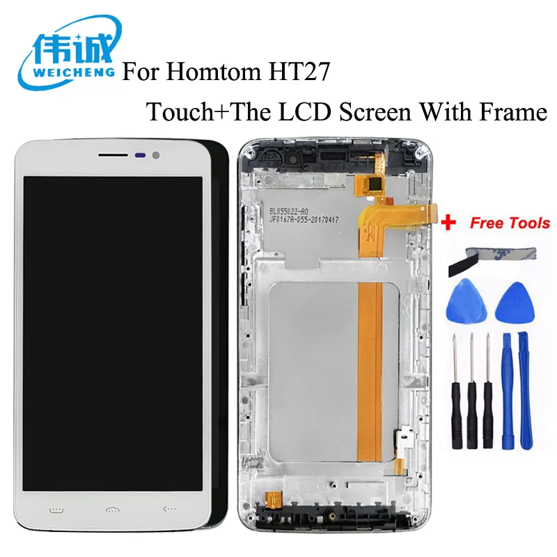 

WEICHENG For Homtom HT27 LCD Display+Touch Screen Digitizer Assembly For homtom ht27 Accessory+Free Tools