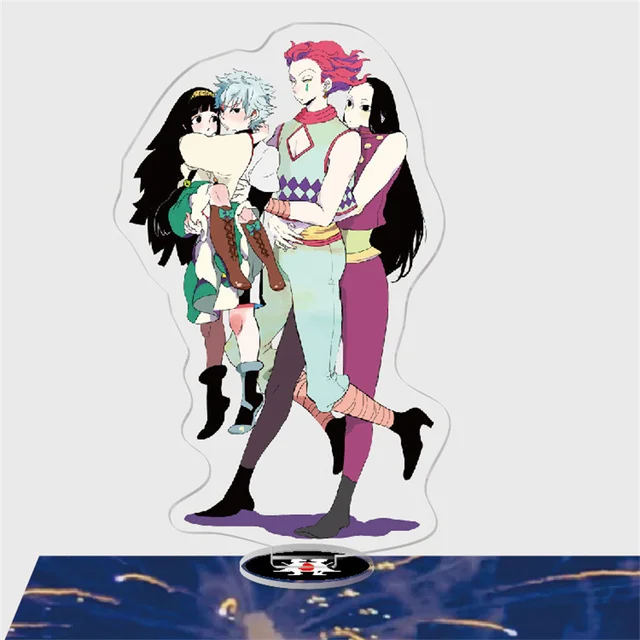 Hunter X Hunter Double Sided Acrylic Base Stands Keychain Desk Decor Cosplay Figures Model Stand Plate Keyring Anime Accessories Key Chains Aliexpress