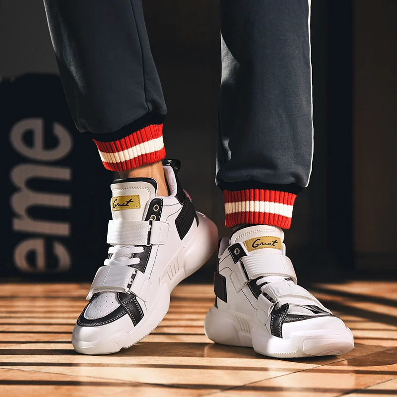 RUIFF/обувь средней длины; Daddyshoes; Мужская прогулочная обувь; модные новые мужские тапочки плоские туфли для мужчин; zapatos de hombre para caminar