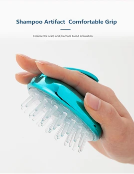 

Silicone Massager Brush Comb Shampoo Massager Comb Scalp Shower Body Washing Hair Massage The Scalp TSLM1