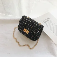 Новая модная сумка на плечо с цепочкой для девочек, маленькая шерстяная сумка, сумочки через плечо для маленьких девочек, детская сумочка