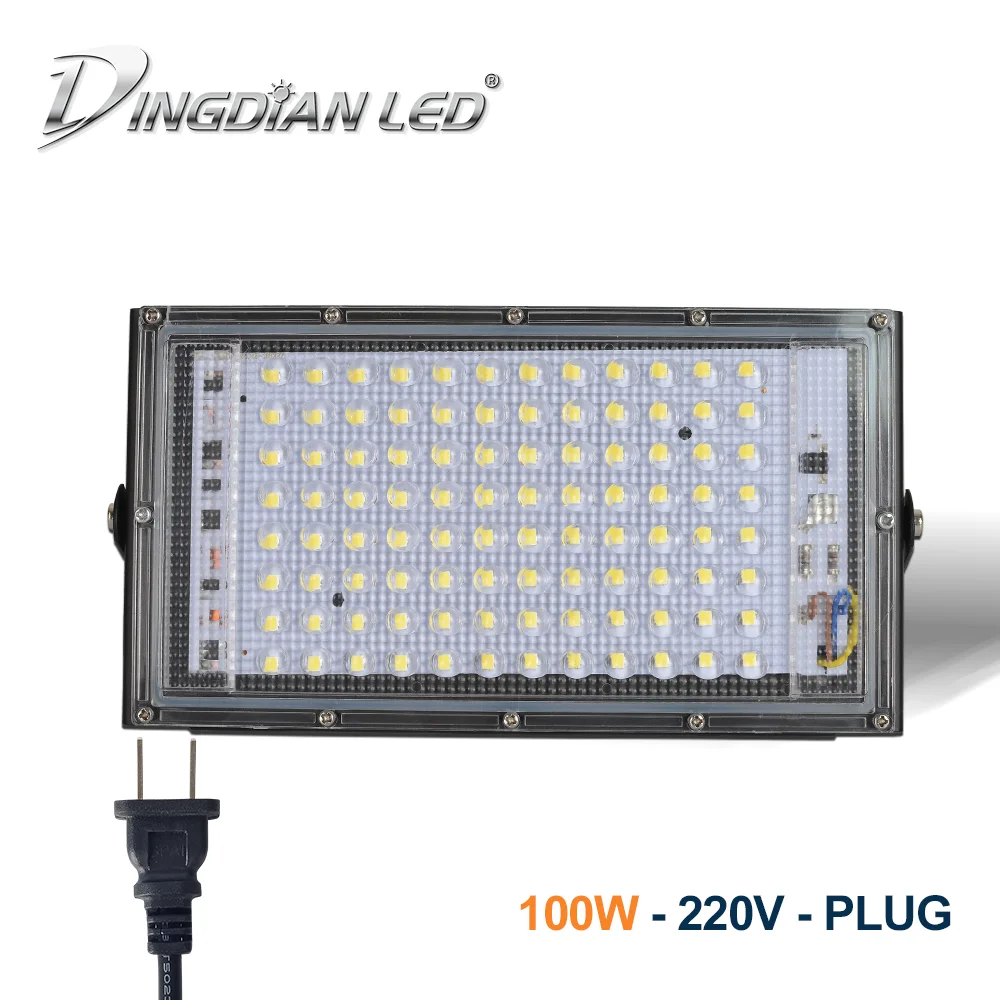 AC220V напольный светильник Точечный светильник 100W Светодиодный прожектор светильник IP65 Водонепроницаемый светодиодный уличный фонарь сада ландшафтный светильник ы теплый белый