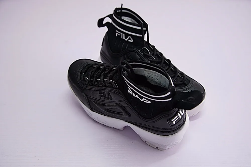Fila Disruptor II EVO Sockfit Destroyer II Sawtooth Muffin вязаная обувь со средней подошвой белого, синего и красного цвета Fila Женская обувь для бега