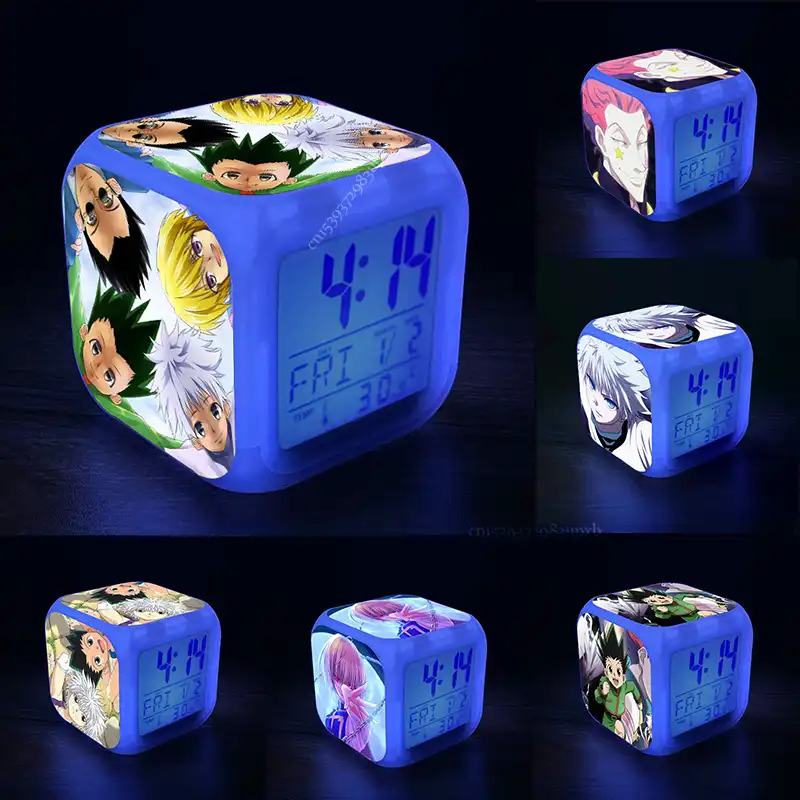 ハンター ハンターアニメアラーム時計7色の変更デジタル発光led時計ホームインテリア玩具誕生日ギフト Null Aliexpress