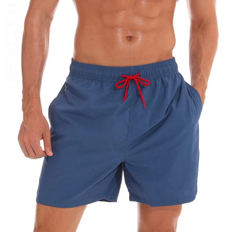 Navy blue Бренд Datifer, мужские пляжные шорты для серфинга, плавки для бега,, пляжные шорты размера плюс, XXXL, Водонепроницаемый купальник ES5F - Цвет: Navy blue