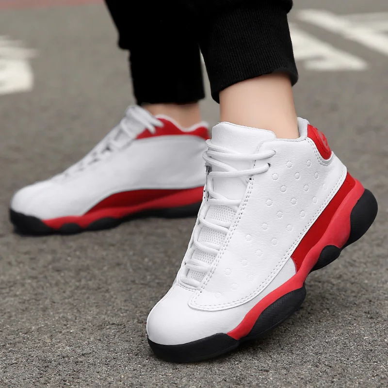 Детская Баскетбольная обувь Lebron AJ 13 кроссовки мужские мягкие Нескользящие тренажер для мальчика корзина Tenis Infantil обувь+ мужские детские кроссовки Nmd