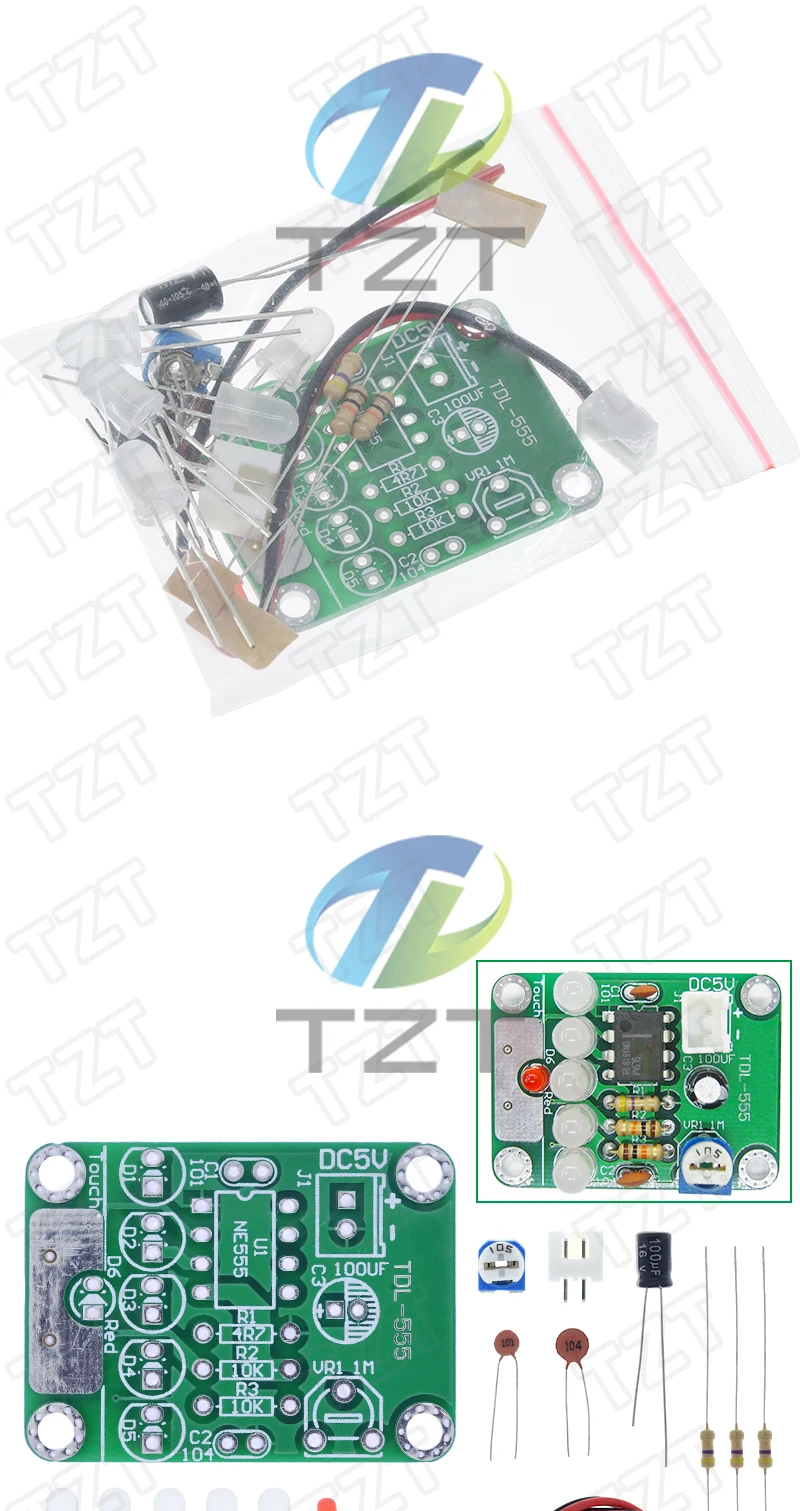 GREATZT DIY Kit Touch LED Licht Kit Touch Delay Lampe Elektronische Teile Produktion Kit DC 5V einstellbar 3s bis 130s einstellbar – Detail 3