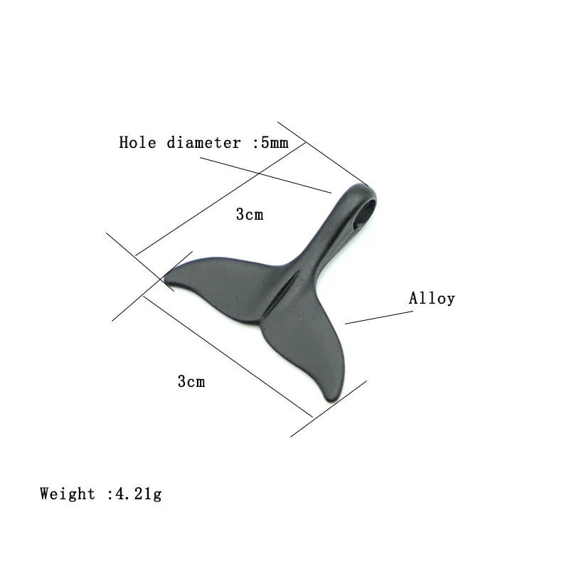 Noter 5 teile/paket Legierung Whale Tail Zubehör Für Schmuck Machen Nette Schwanz Für DIY Armband Halskette Sieraden Machen – Detail 2