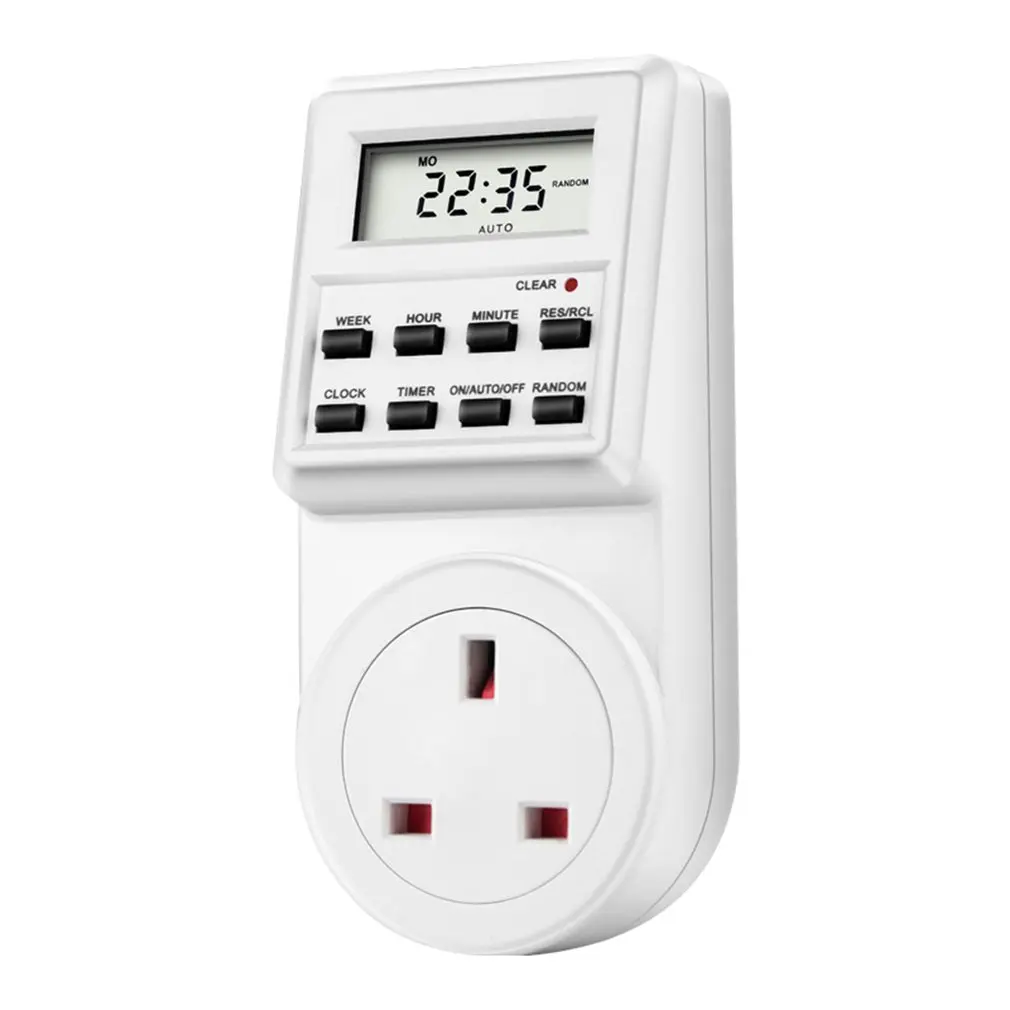 

Mini Digital LCD 230V 16A Timer Switch Socket Outlet Plug-in Time Control for Kitchen Electric Appliance Plug with Colock