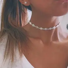 Простая Мода звезда серебряного цвета колье ожерелье для женщин панк колье-чокер шеи ювелирные изделия подарок для девочек