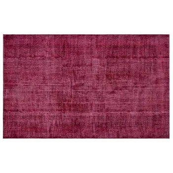 

Handmade Red Vintage Overdyed Turkish Area Rug 194x310 Cm-6'4''X10'2''