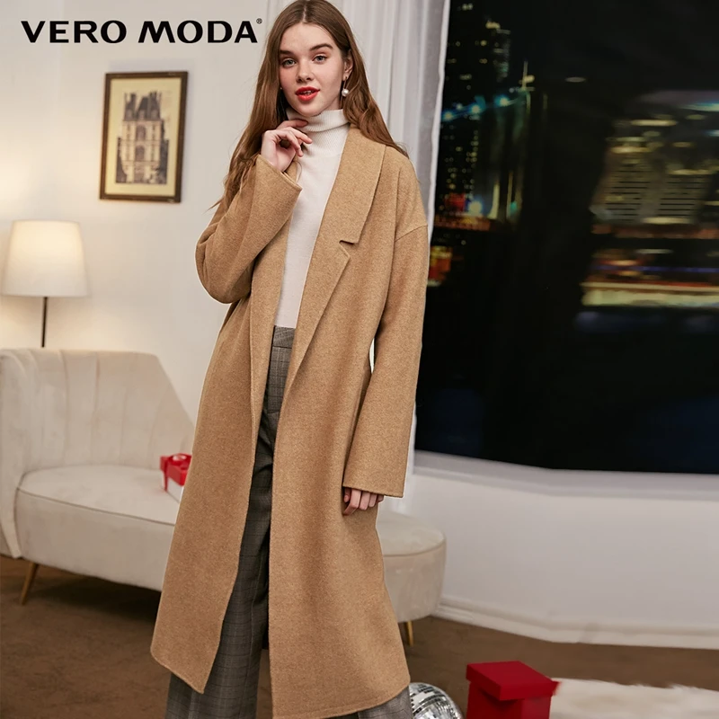 Vero Moda пальто женское женская новая Ins нагрудные ремни карман минималистский шерстяное пальто | 318327531