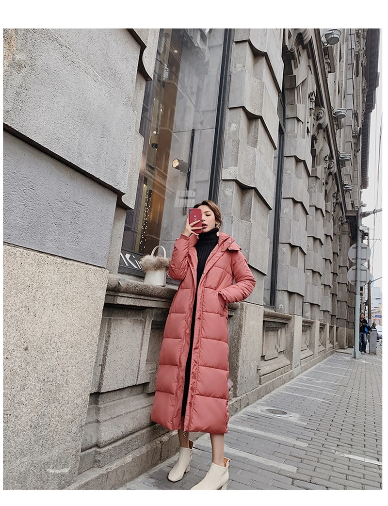 BGTEEVER длинная пуховая хлопковая куртка Женская парка свободное теплое пальто зимнее женское с капюшоном с длинным рукавом Зимнее пальто Женская Стеганая верхняя одежда