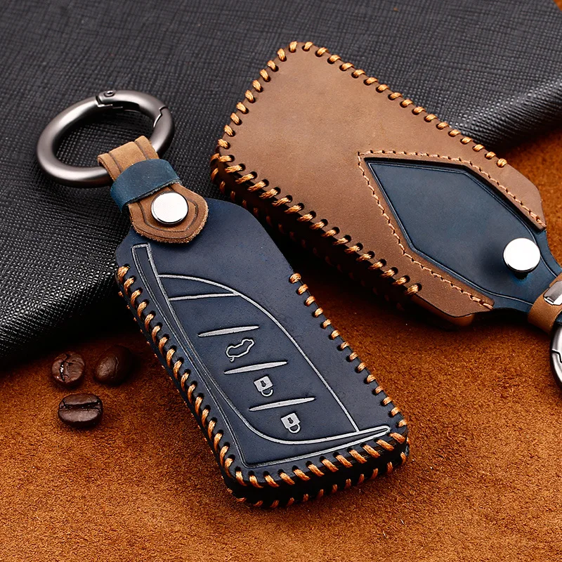 

for Lexus RX300 NX GS IS UX260h CT200h High-quality First Layer Cowhide Car Key Protective Shell Retro Style Decorative Cover