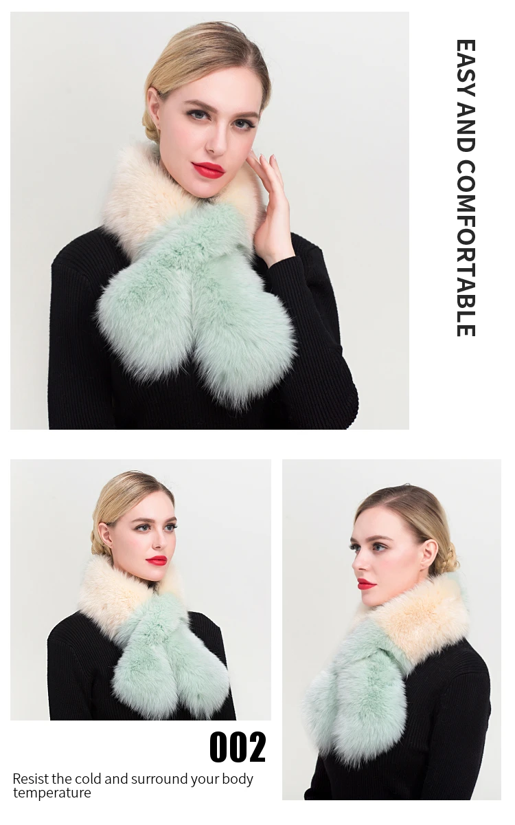 ZDFURS* хит модных продаж натуральным лисьим мехом шарфы Зимние женские плюшевые ярких цветов из натуральной шарфы из лисьего меха scaves