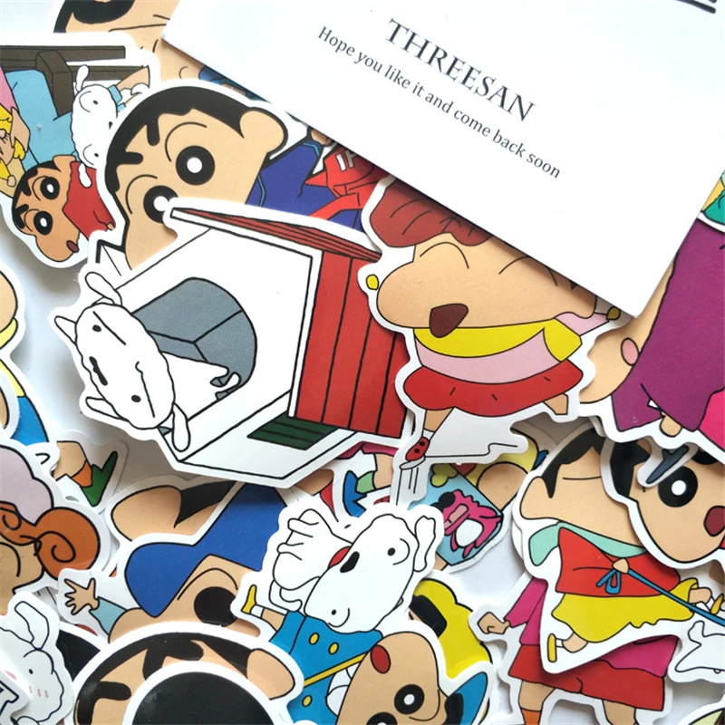 TD ZW 50 шт. мультяшная наклейка Crayou Shin-chan s Водонепроницаемая наклейка для ноутбука, мотоцикла, багажа, сноуборда, холодильника, телефона, автомобиля