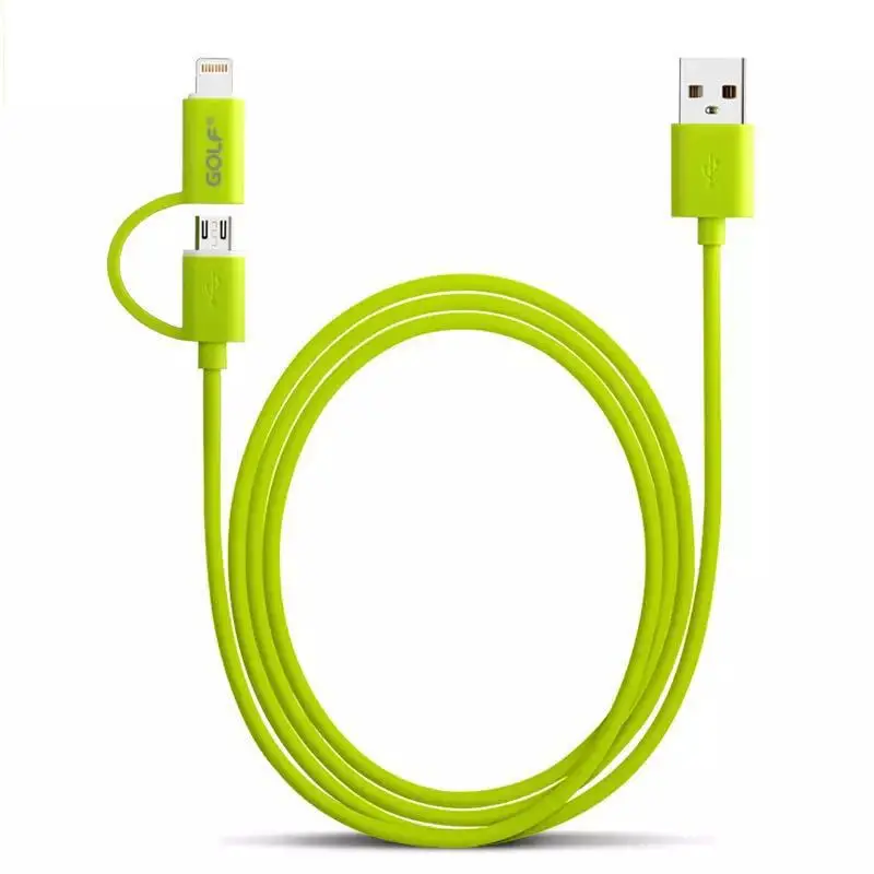 

Golf Apple Android Combo Mobile Phone Data Cable Android iPhone One with Two bian xie chong Wire Amazon
