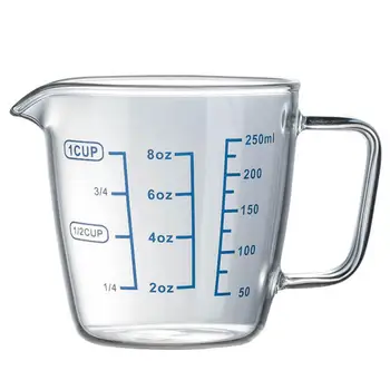 

New 250/500ml Glass Heat-resisting Glass Measuring Cup Milk Scale Microwave Measure Jug Measuring Cups Kitchen Tools