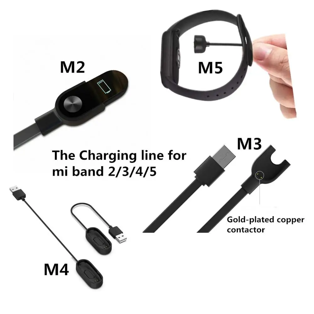 

Charge controller for xiaomi mi band 4 5 Smart bracelet replacement accessories Charge Line for mi band 2 3 Charging Cable