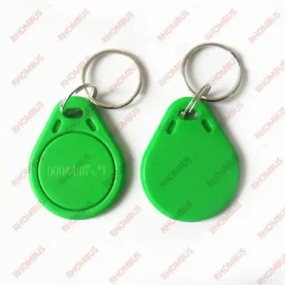 Green-50pcs EM 4100/4102 Брелки 125 кГц RFID Близость ID карты брелки электронные ключи безопасности брелки - Цвет: Green-50pcs