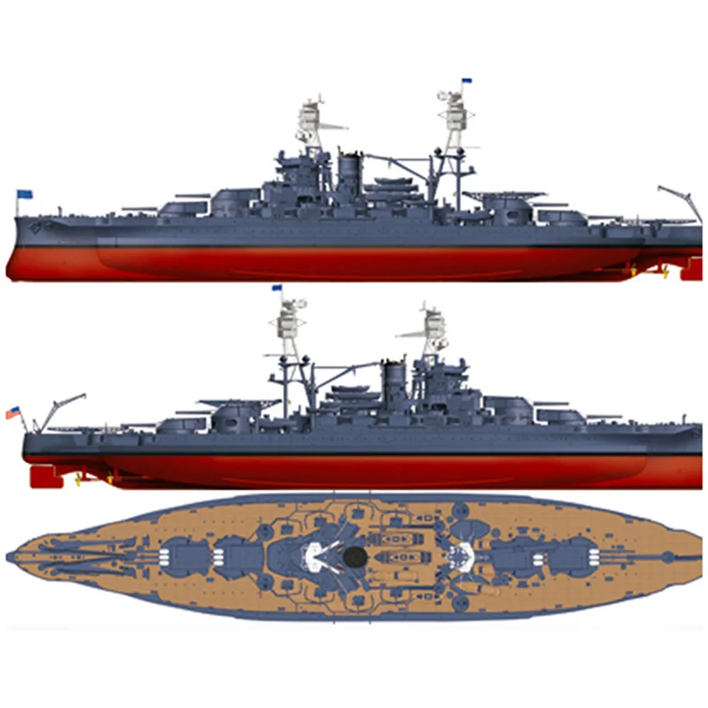 Уникальный 1/700 масштаб USS Аризона класс линкор BB-39 пластик Модель комплект forUSA военный линкор 83401