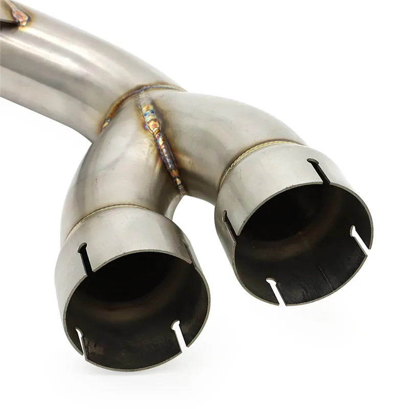 Exhaust Muffler Y Mid Pipe Link Race Decat cat eliminator For 2006-2019 YZF R6 Exhaust Muffler Middle Y Pipe Eliminator